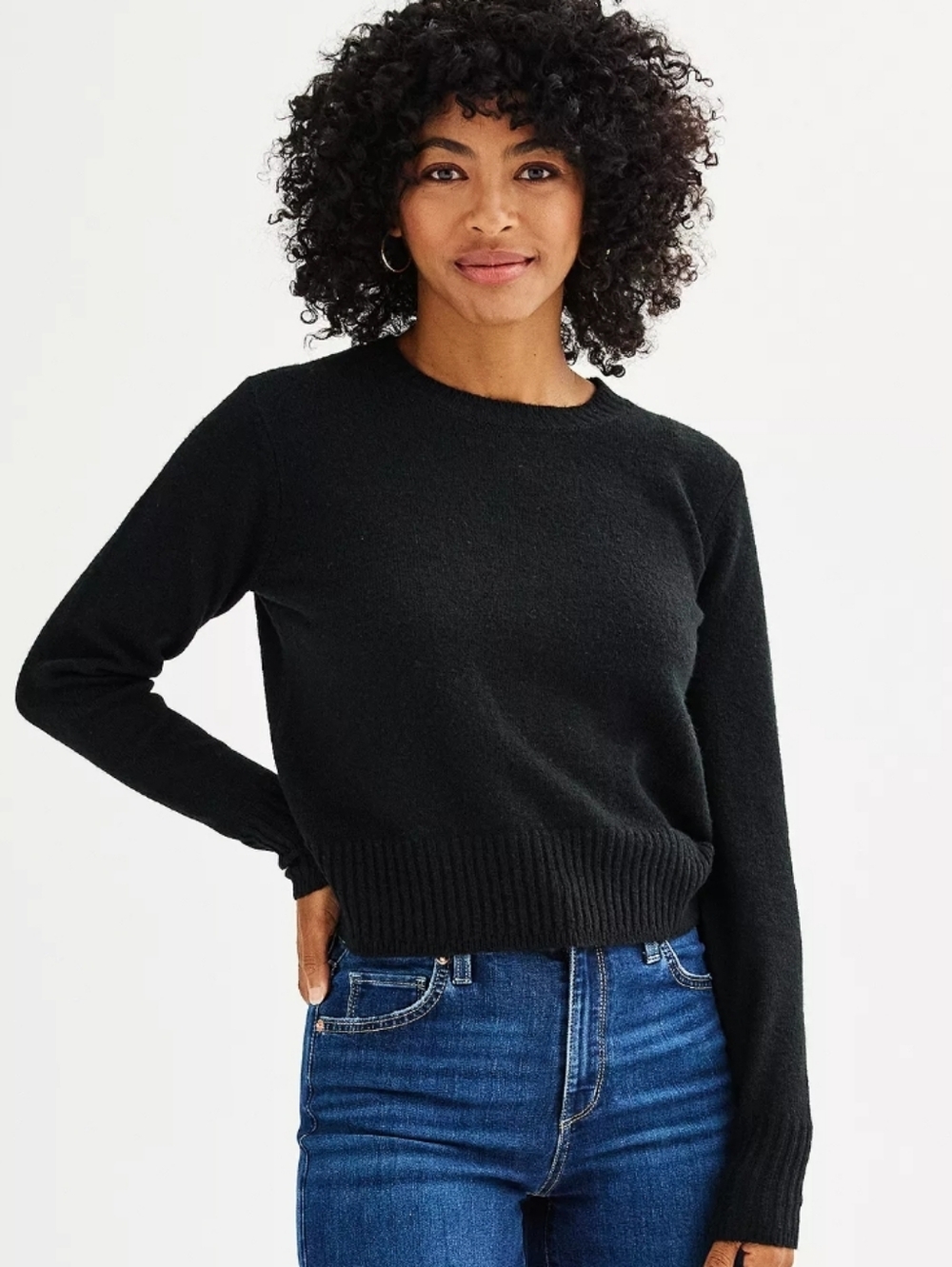 Sonoma Black Crewneck Sweater